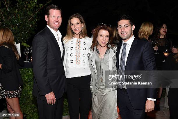 Cade McNown, Christina McNown, Lauren Selig and Julian Jacobs attend Barneys New York Private Dinner In Support of Heart of Los Angeles at the...