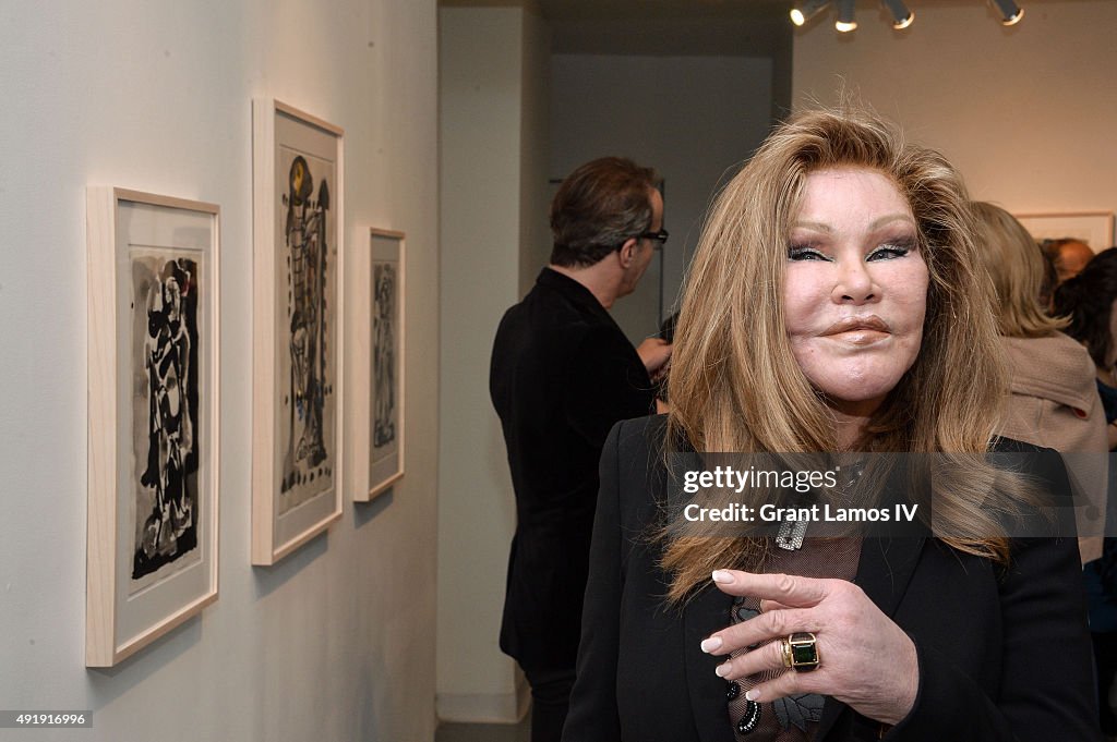 Jocelyne Wildenstein Visits The Jean-Yves Klein : Chimeras Exhibition