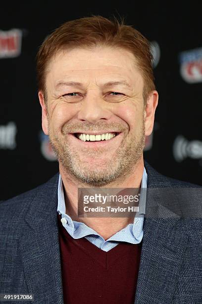 Sean Bean visits the SiriusXM Studios during the 2015 New York Comic-Con at The Jacob K. Javits Convention Center on October 8, 2015 in New York City.