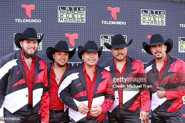 Maquinaria Nortena arrives at the Latin American Music Awards 2015 held at Dolby Theatre on October 8, 2015 in Hollywood, California.