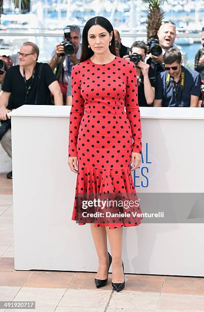 Actress Monica Bellucci attends "The Wonders" photocall at the 67th Annual Cannes Film Festival on May 18, 2014 in Cannes, France.