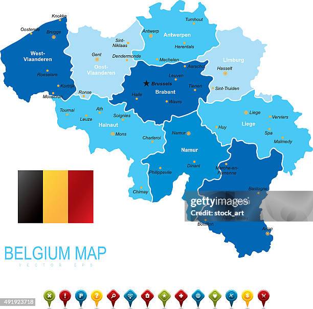 belgien blue karte - provinz namur stock-grafiken, -clipart, -cartoons und -symbole