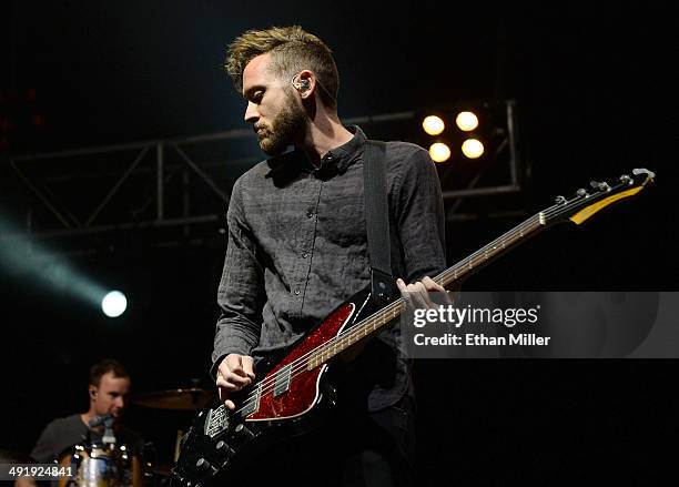 Bassist Brent Kutzle of OneRepublic performs during Tiger Jam 2014 at the Mandalay Bay Events Center on May 17, 2014 in Las Vegas, Nevada.