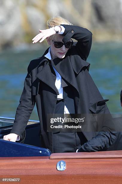 Cate Blanchett is seen while filming for the International Watch Company on May 18, 2014 in Portofino, Italy.