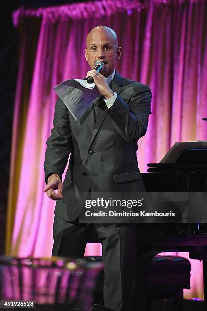 Jason Lamoreaux speaks onstage during the Global Lyme Alliance "Uniting for a Lyme-Free World" Inaugural Gala at Cipriani 42nd Street on October 8,...