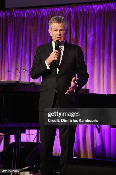 David Foster performs onstage during the Global Lyme Alliance "Uniting for a Lyme-Free World" Inaugural Gala at Cipriani 42nd Street on October 8,...