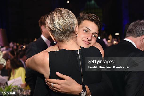 Anwar Hadid and Yolanda Foster attend the Global Lyme Alliance "Uniting for a Lyme-Free World" Inaugural Gala at Cipriani 42nd Street on October 8,...