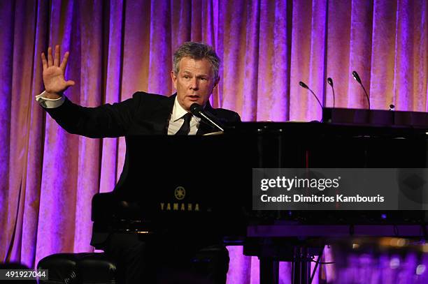 David Foster performs onstage during the Global Lyme Alliance "Uniting for a Lyme-Free World" Inaugural Gala at Cipriani 42nd Street on October 8,...