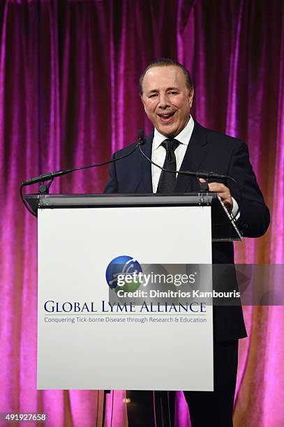 Tommy Mottola speaks onstage during the Global Lyme Alliance "Uniting for a Lyme-Free World" Inaugural Gala at Cipriani 42nd Street on October 8,...