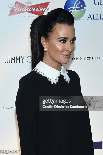 Kyle Richards attends the Global Lyme Alliance "Uniting for a Lyme-Free World" Inaugural Gala at Cipriani 42nd Street on October 8, 2015 in New York...