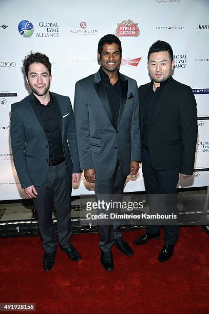 Josh Page, Sean Panikkar and Hana Ryu of Forte Trio attend the Global Lyme Alliance "Uniting for a Lyme-Free World" Inaugural Gala at Cipriani 42nd...