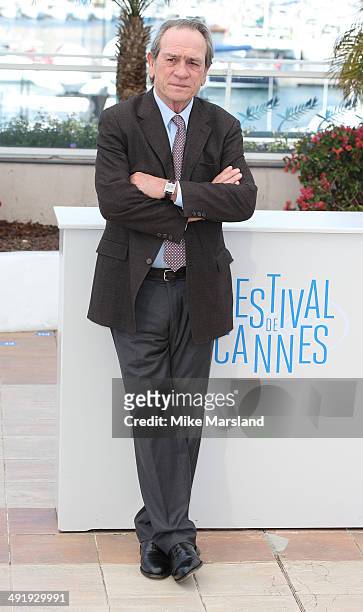 Tommy Lee Jones attends "The Homesman" photocall at the 67th Annual Cannes Film Festival on May 18, 2014 in Cannes, France.