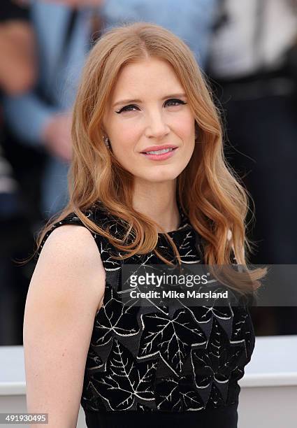 Jessica Chastain attends "The Disappearance Of Eleanor Rigby" photocall at the 67th Annual Cannes Film Festival on May 17, 2014 in Cannes, France.