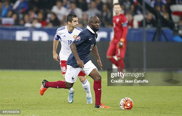 Lassana Diarra of France in action during the international friendly match between France and Armenia at Allianz Riviera stadium on October 8, 2015...