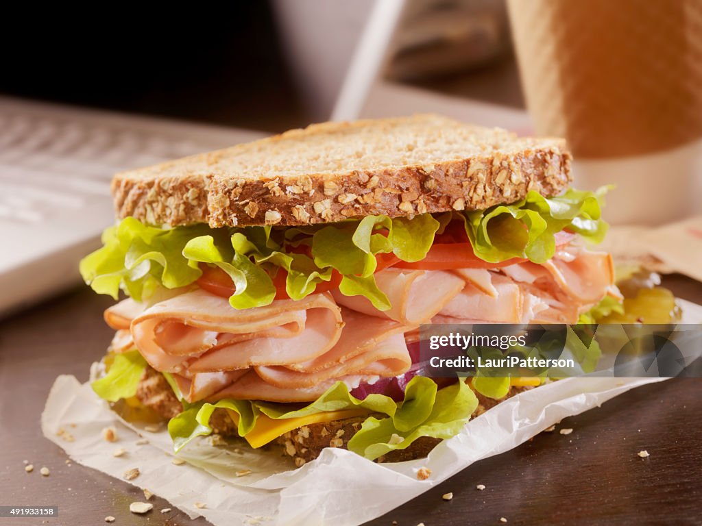 Turkey Sandwich at your Desk