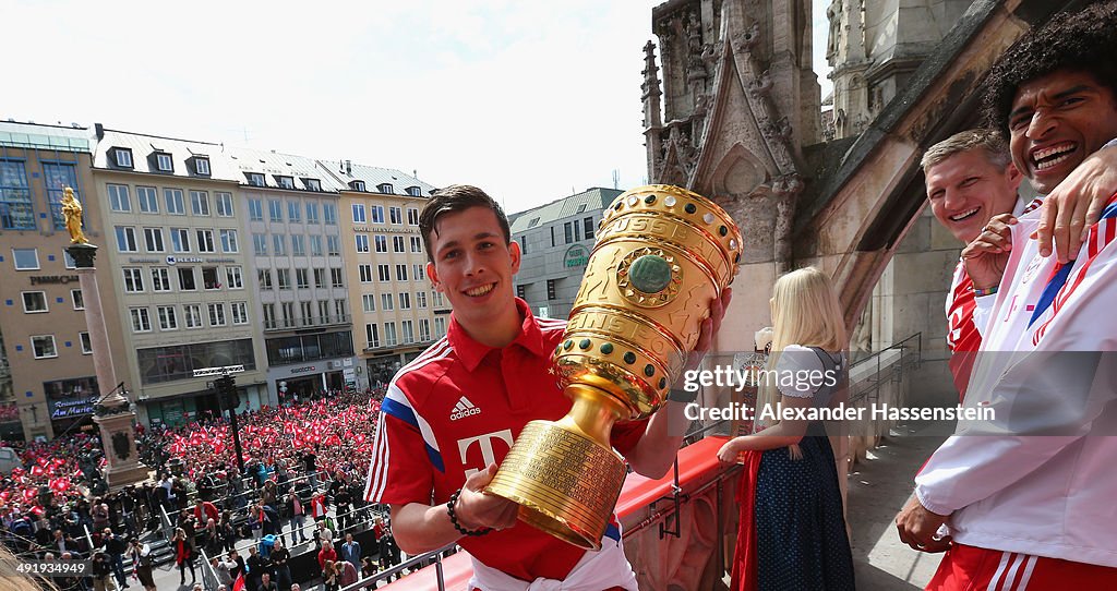 FC Bayern Muenchen Celebrate Winning The DFB Cup