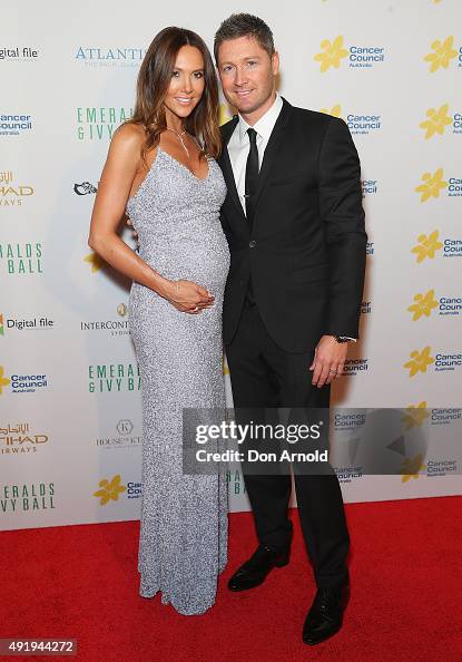 Kyly Clarke and Michael Clarke arrive ahead of Cancer Council... News