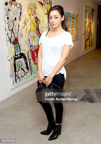 Actress Aimee Garcia attends "Immovable Thoughts" by artist Alexander Yulish With Media Partner Interview Magazine at the Ace Gallery on October 8,...