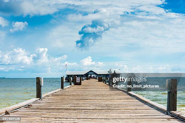 anna maria island city pier - anna maria island stock pictures, royalty-free photos & images