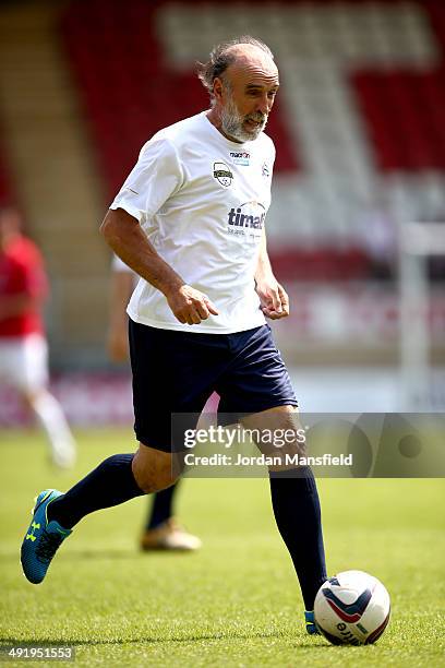 Ricky Villa of 'Super Spurs' during the Football30 Elite Legends Tournament at Brisbane Road on May 18, 2014 in London, England.