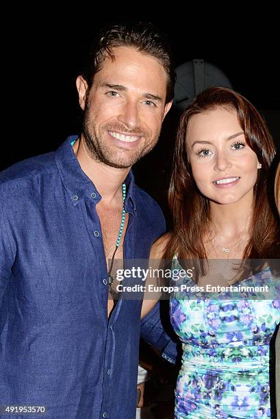 Sebastian Rulli and Angelique Boyer attend the 1st anniversary of his restaurant '11&11 Restobar' on September 11, 2015 in Estepona, Spain.