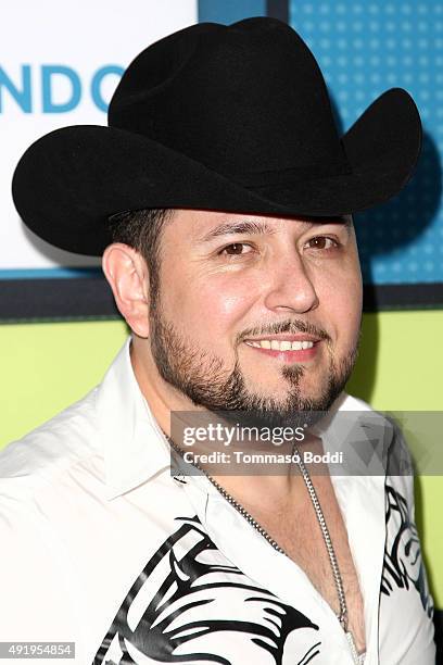 Roberto Tapia poses poses in the press room during the Telemundo's Latin American Music Awards 2015 held at Dolby Theatre on October 8, 2015 in...