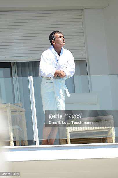 Antonio Banderas is seen on day 5 of the 67th Annual Cannes Film Festival on May 18, 2014 in Cannes, France.