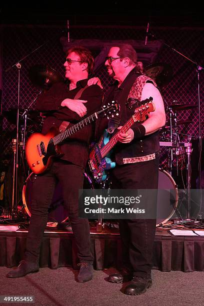 Jay Jay French and Mark Mendoza performs at the Twisted Sister 30th Anniversary Stay Hungry Tour at Starland Ballroom on May 17, 2014 in Sayreville,...