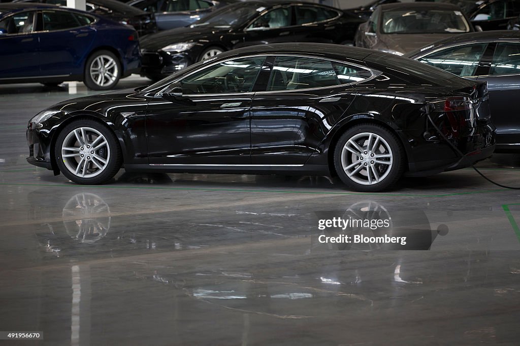 Assembly Of Tesla Model S Electric Automobiles  At  A Tesla Motors Inc. Factory