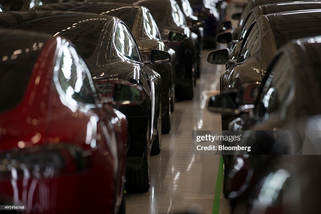 Assembly Of Tesla Model S Electric Automobiles  At  A Tesla Motors Inc. Factory