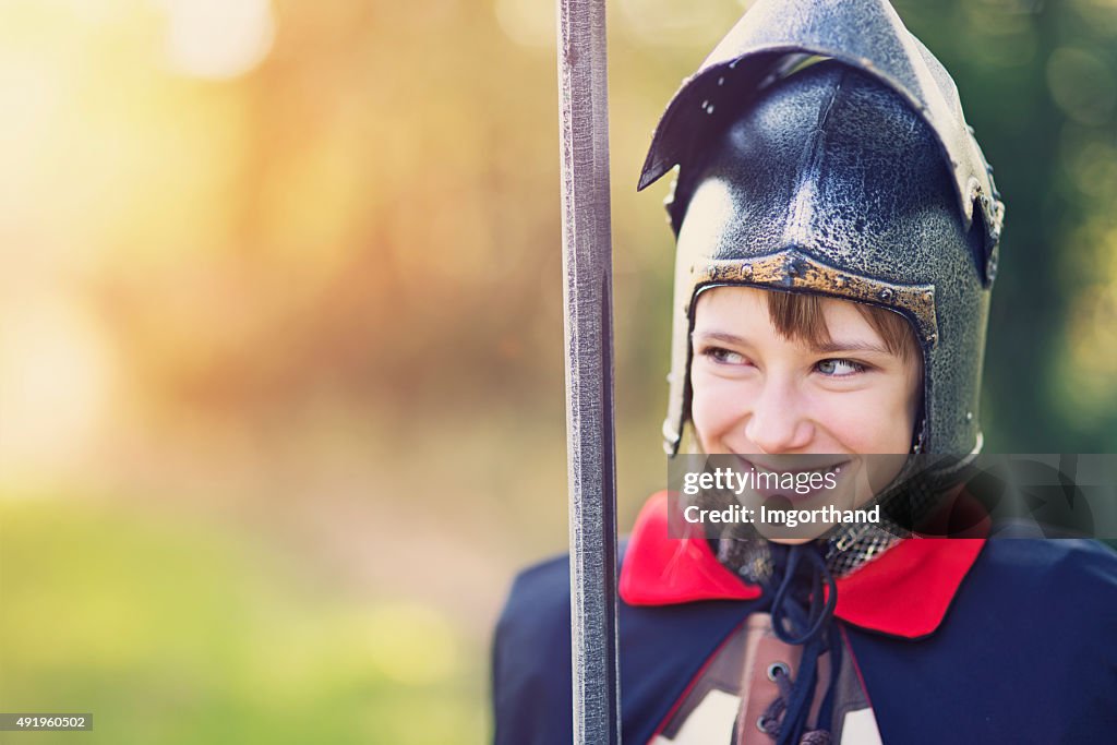 Portrait of a girl knight