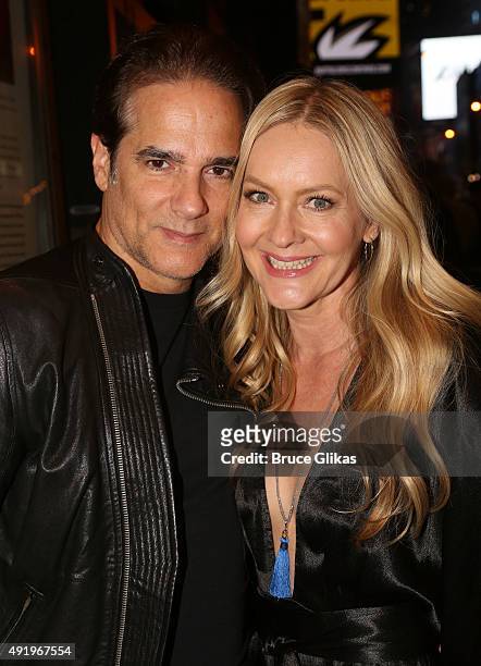 Yul Vasquez and wife Linda Larkin pose at The Opening Night of the MTC production of Sam Shepard's "Fool For Love" on Broadway at The Samuel J....