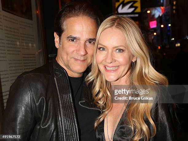 Yul Vasquez and wife Linda Larkin pose at The Opening Night of the MTC production of Sam Shepard's "Fool For Love" on Broadway at The Samuel J....