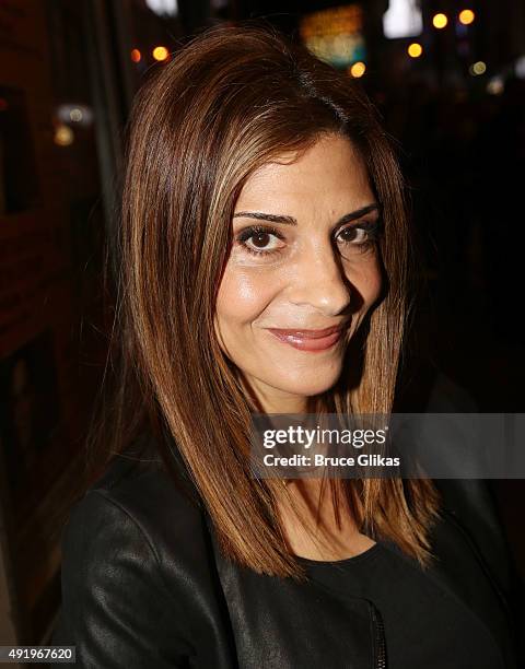 Callie Thorne poses at The Opening Night of the MTC production of Sam Shepard's "Fool For Love" on Broadway at The Samuel J. Friedman Theatre on...