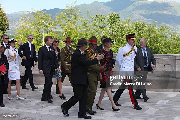 Governor General of New Zealand Jerry Mateparae, Lady Janine Mateparae and Prince Harry are seen at the Commonwealth War Graves Commission Cassino...