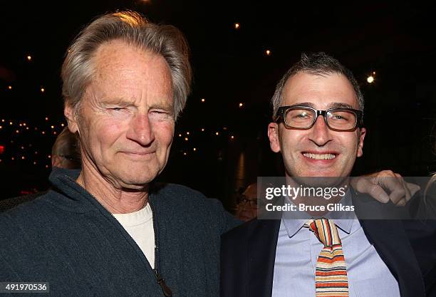 Playwright Sam Shepard and Director Daniel Aukin pose at The Opening Night for the MTC production of Sam Shepard's "Fool For Love" on Broadway at...