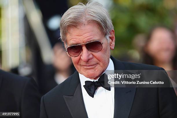 Harrison Ford attends "The Expendables 3" premiere during the 67th Annual Cannes Film Festival on May 18, 2014 in Cannes, France.