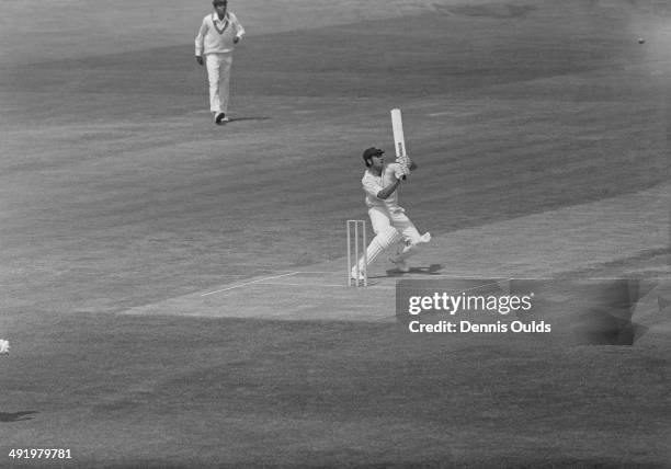 Australian opening batsman Alan Turner hooks a ball from Tony Opatha of Sri Lanka during a Cricket World Cup, Group B, match at the Oval, London,...