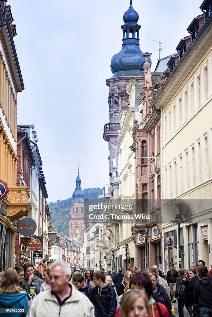 Shopping street in Heidelberg