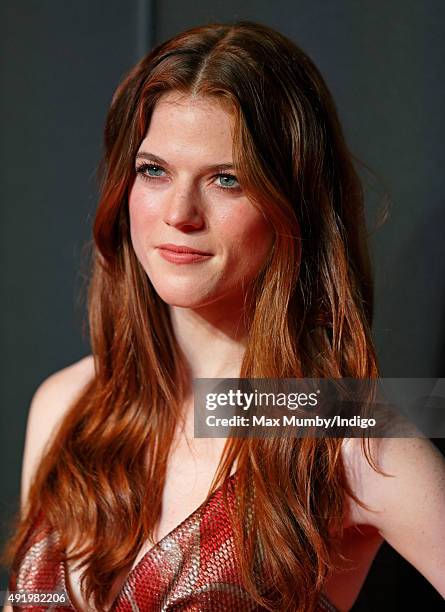 Rose Leslie attends the BFI Luminous Fundraising Gala at The Guildhall on October 6, 2015 in London, England.