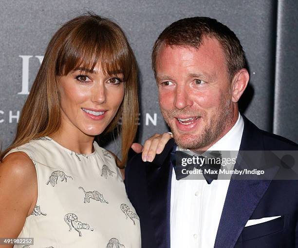 Jacqui Ainsley and Guy Ritchie attend the BFI Luminous Fundraising Gala at The Guildhall on October 6, 2015 in London, England.