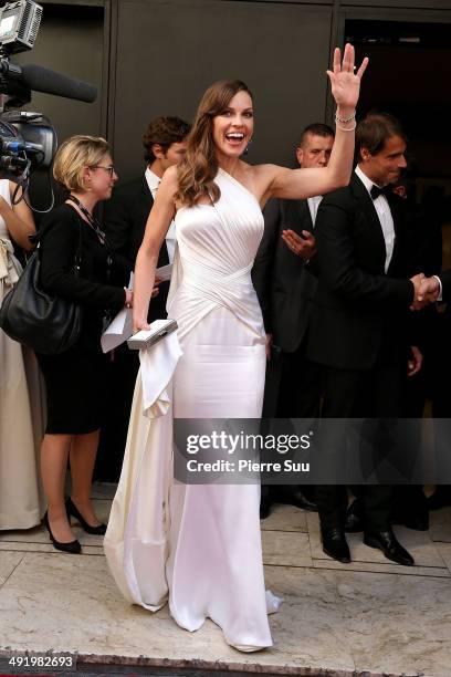 Hilary Swank at the 'Majestic' hotel on day 5 of the 67th Annual Cannes Film Festival on May 18, 2014 in Cannes, France.