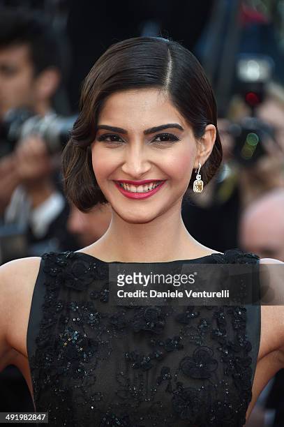 Actress Sonam Kapoor attends "The Homesman" Premiere at the 67th Annual Cannes Film Festival on May 18, 2014 in Cannes, France.