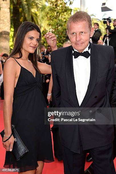 Patrick Poivre d'Arvor and Agathe Borne attend "The Homesman" premiere during the 67th Annual Cannes Film Festival on May 18, 2014 in Cannes, France.