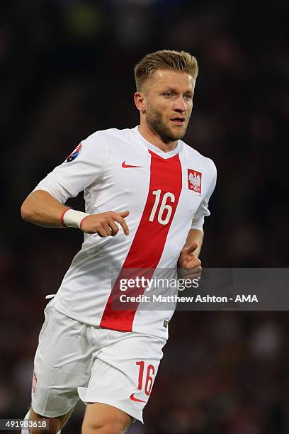 Jakub Blaszczykowski of Poland during the UEFA EURO 2016 qualifier between Scotland and Poland at Hampden Park on October 8, 2015 in Glasgow,...