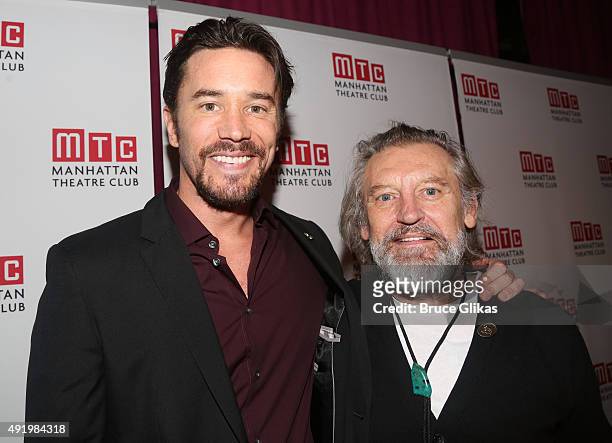 Tom Pelphrey and Gordon Joseph Weiss pose at The Opening Night for the MTC production of Sam Shepard's "Fool For Love" on Broadway at Urbo NYC on...