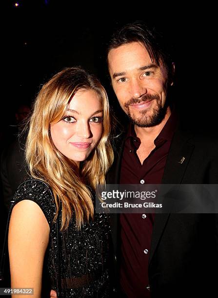 Tom Pelphrey and guest pose at The Opening Night for the MTC production of Sam Shepard's "Fool For Love" on Broadway at Urbo NYC on October 8, 2015...