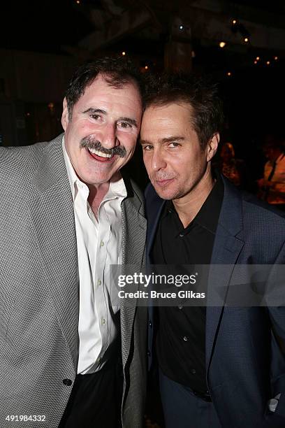 Richard Kind and Sam Rockwell pose at The Opening Night for the MTC production of Sam Shepard's "Fool For Love" on Broadway at Urbo NYC on October 8,...