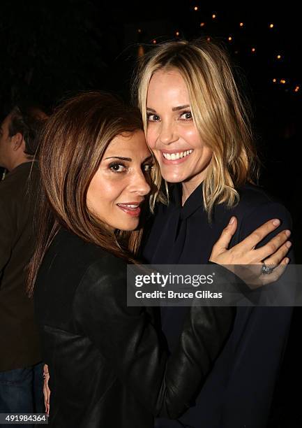 Callie Thorne and Leslie Bibb pose at The Opening Night for the MTC production of Sam Shepard's "Fool For Love" on Broadway at Urbo NYC on October 8,...