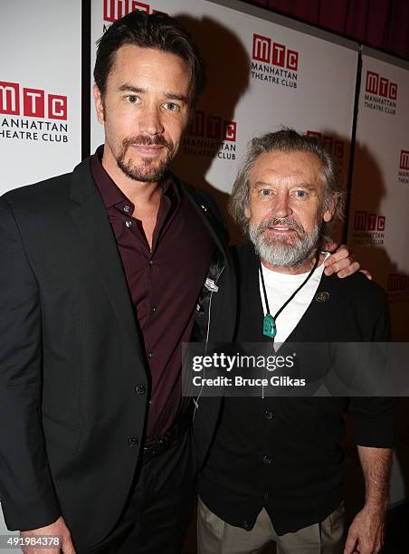 Tom Pelphrey and Gordon Joseph Weiss pose at The Opening Night for the MTC production of Sam Shepard's "Fool For Love" on Broadway at Urbo NYC on...